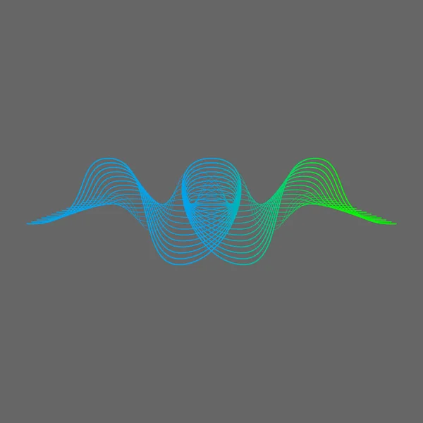 Enkel Och Unik Reflektion Linjer Attraktiva Ljud Ljudvåg Cirkel Bild — Stock vektor