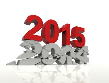 Yeni yıl 2015 ve eski yıl 2014
