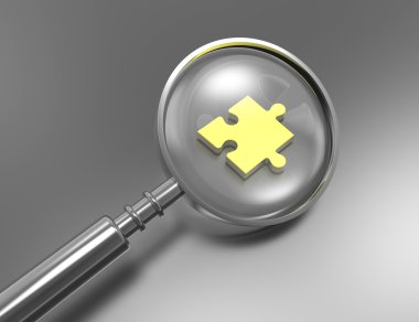 Büyüteç ile eksik parça