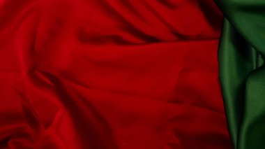 Fotokopi alanını karşılamak için soyut kırmızı kumaş ve çam yaprakları arka plan