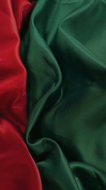 Noel arkaplanı için kırmızı ve yeşil tekstil dokusu