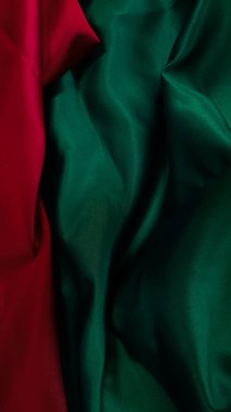 Noel arkaplanı için kırmızı ve yeşil tekstil dokusu