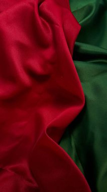 Noel arkaplanı için kırmızı ve yeşil tekstil dokusu