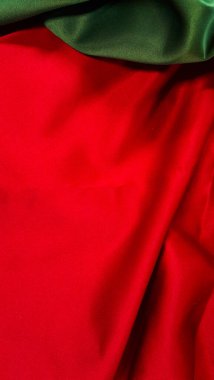 Noel arkaplanı için kırmızı ve yeşil tekstil dokusu