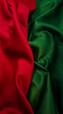 Noel arkaplanı için kırmızı ve yeşil tekstil dokusu