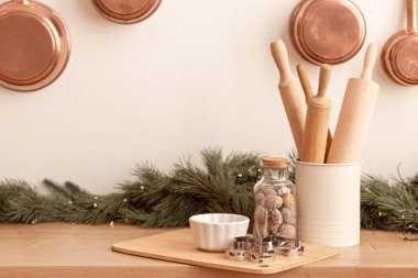 Noel için pişirme araçları kopyalama alanı