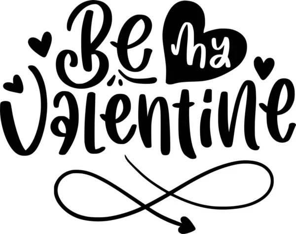 印刷可能なポスター トートバッグ マグカップ Tシャツデザイン バレンタインコメントのための私のバレンタインレター引用符になります — ストックベクタ