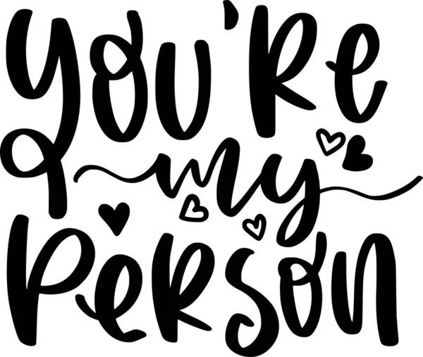 You Person Lettering Quotes Printable Poster Tote Bag Kubki Projekt — Wektor stockowy