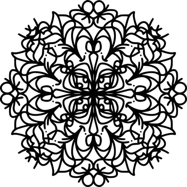 Mandala Design Vector Logo Icon Illustration Print Poster Cover Oriental — Vector de stock