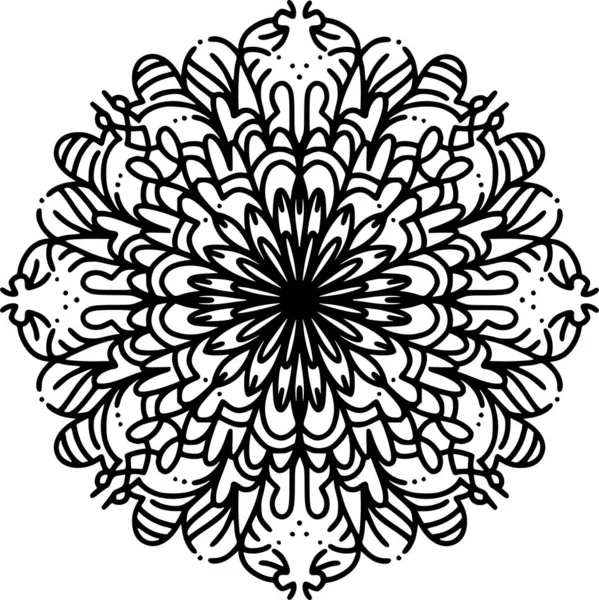 Mandala Design Vector Logo Icon Illustration Print Poster Cover Oriental — стоковий вектор