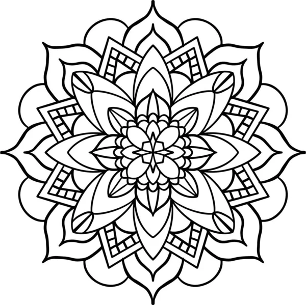 Mandala Design Vector Logo Icon Illustration Print Poster Cover Oriental —  Vetores de Stock