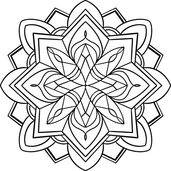 Mandala Design Vector Logo Icon Illustration Print Poster Cover Oriental — стоковый вектор