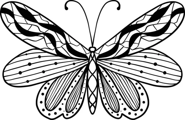 Butterfly Mandala Butterfly Illustration Butterfly Cut File Mandala Design Vector — 图库矢量图片
