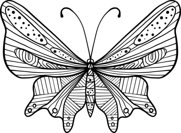 Butterfly Mandala Butterfly Illustration Butterfly Cut File Mandala Design Vector — стоковый вектор