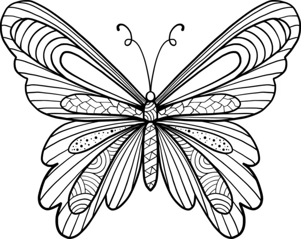 Butterfly Mandala Butterfly Illustration Butterfly Cut File Mandala Design Vector — 스톡 벡터