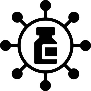 Aşı Dağıtım Simgesi, Aşı, Virüs İşareti ve Sembollerine Karşı Aşı.