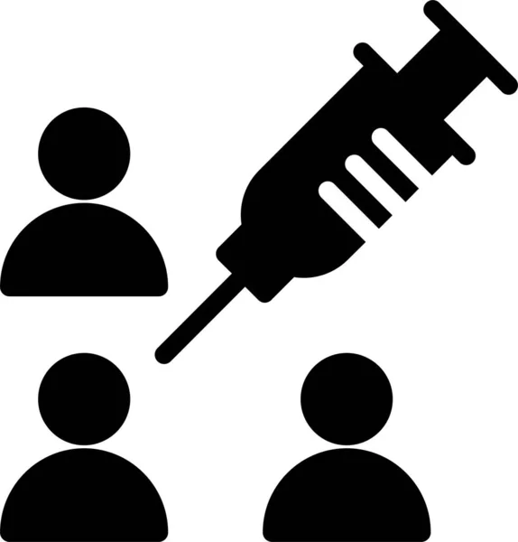 Nsanlar Kon Aşısı Aşı Virüs Şareti Sembollerine Karşı Aşı — Stok Vektör