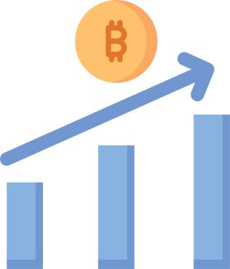 Simgeyi Arttır. Bitcoin ve Şifreleme İşareti ve Sembol.