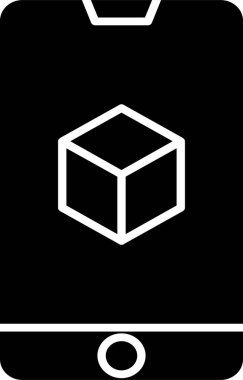 Akıllı Telefon Simgesi, Artırılmış Gerçeklik İşareti ve Sembolleri.