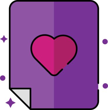 Dosya Simgesi. Sevgililer Günü işaretlerin ve sembollerin kutlu olsun. Aşk, çift, ilişki, flört, düğün, tatil, romantik aşk teması.