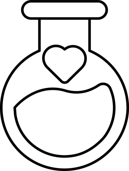Icono Poción Feliz Día San Valentín Signos Símbolos Amor Pareja — Vector de stock