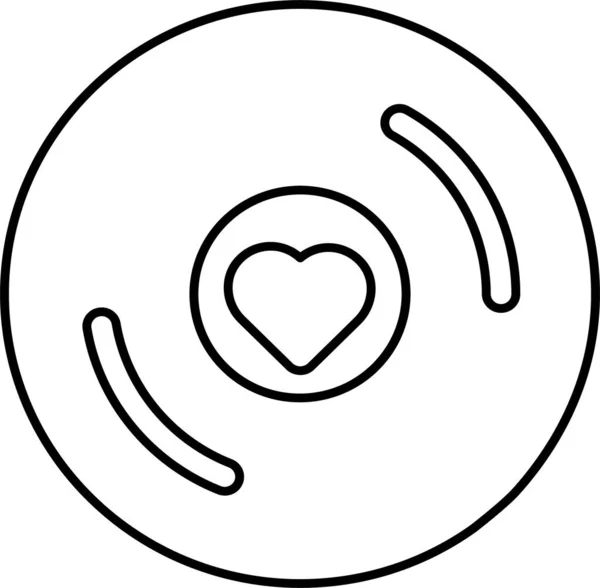 Ikona Płyty Szczęśliwych Walentynek Znaków Symboli Miłość Para Związek Randki — Wektor stockowy