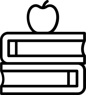 Kitap Simgesi, Eğitim Simgesi, Okul Tabelası ve Sembolleri. Web uygulaması ve şablon tasarımı için uygun kullanım.