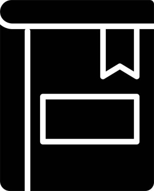 Kitap Simgesi. Maddi İşaret ve Sembol. Web Tasarım Elemanı için Basit Çizim.