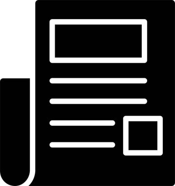 İş Belgesi Simgesi. Maddi İşaret ve Sembol. Web Tasarım Elemanı için Basit Çizim.