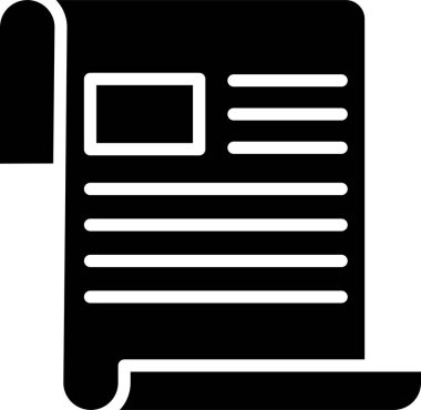 İş Belgesi Simgesi. Maddi İşaret ve Sembol. Web Tasarım Elemanı için Basit Çizim.