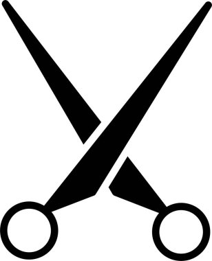 Makas Dizini Simgesi. Maddi İşaret ve Sembol. Web Tasarım Elemanı için Basit Çizim.