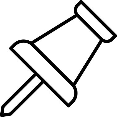 Pin Dizini Simgesi. Maddi İşaret ve Sembol. Web Tasarım Elemanı için Basit Çizim.