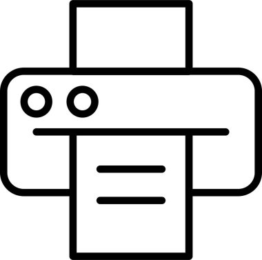 Yazıcı Dizini Simgesi. Maddi İşaret ve Sembol. Web Tasarım Elemanı için Basit Çizim.