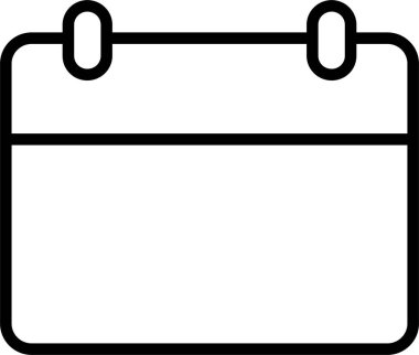 Takvim Dizini Simgesi. Maddi İşaret ve Sembol. Web Tasarım Elemanı için Basit Çizim.