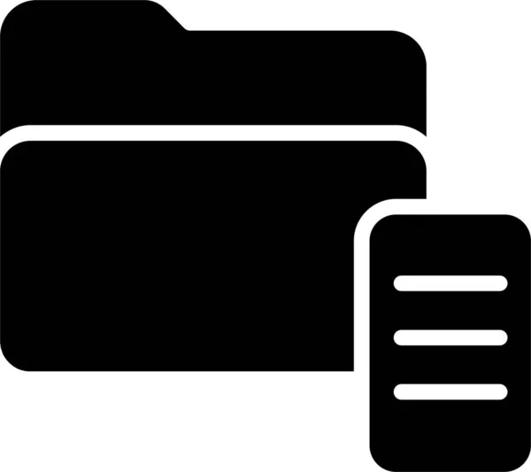 Folder Fiiles Icono Signo Material Símbolo Ilustración Simple Para Elemento — Vector de stock