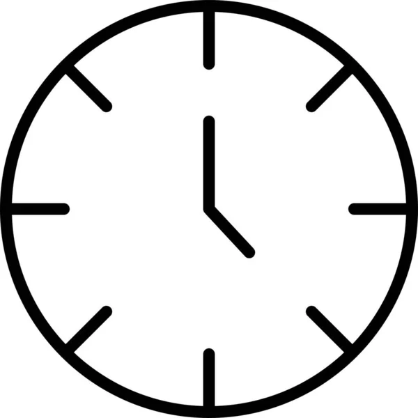 Icona Dell Orologio Segno Materiale Simbolo Illustrazione Semplice Elemento Web — Vettoriale Stock