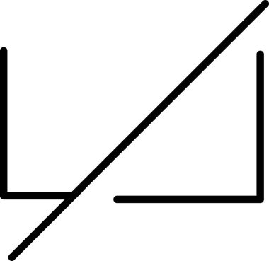 Düğme Simgesi. Mobil uygulamalar ve Web Tasarım Elemanı için Düğme Kapatma ve Sembol.