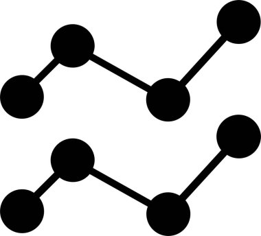 Grafik Simgesi. İş Simgesi Vektör İşareti ve Sembolü Beyaz Arkaplanda İzole Edildi