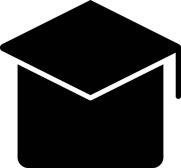 Graduation Hat Icon Business Icon Vector Semn Simbol Izolat Fundal — Vector de stoc