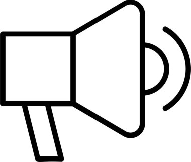 Megafon Simgesi. İş Simgesi Vektör İşareti ve Sembolü Beyaz Arkaplanda İzole Edildi