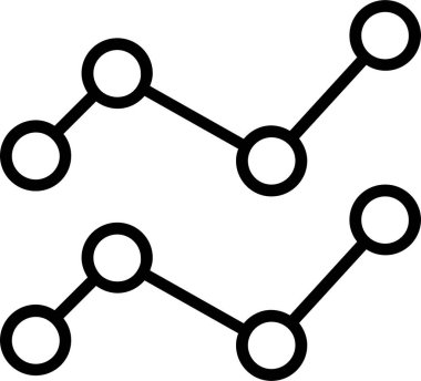 Grafik Simgesi. İş Simgesi Vektör İşareti ve Sembolü Beyaz Arkaplanda İzole Edildi