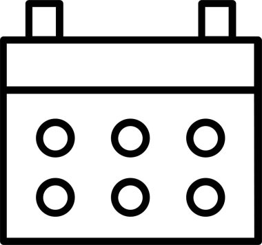 Takvim Simgesi. İş Simgesi Vektör İşareti ve Sembolü Beyaz Arkaplanda İzole Edildi