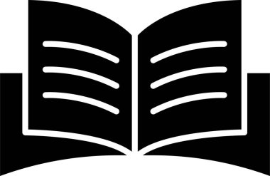 Kitap Simgesi Okunuyor. Kişisel Bakım İşareti ve Sembolünün Basit İllüstrasyonu. Modern vektör illüstrasyonu.