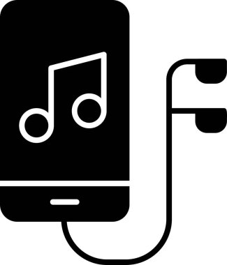 Müzik Simgesi. Kişisel Bakım İşareti ve Sembolünün Basit İllüstrasyonu. Modern vektör illüstrasyonu.