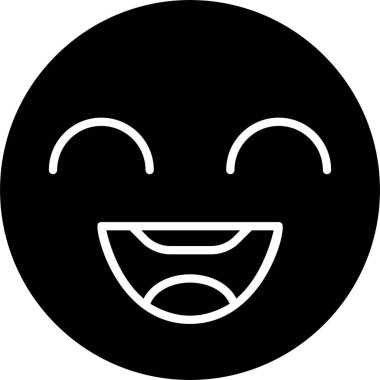 Gülen Simge. Kişisel Bakım İşareti ve Sembolünün Basit İllüstrasyonu. Modern vektör illüstrasyonu.