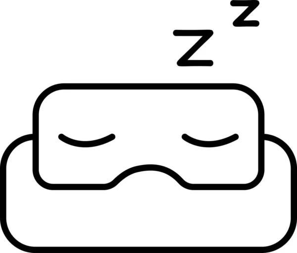Sleep Icon Ilustrație Simplă Semnului Auto Îngrijire Simbolului Ilustrație Vectorială — Vector de stoc