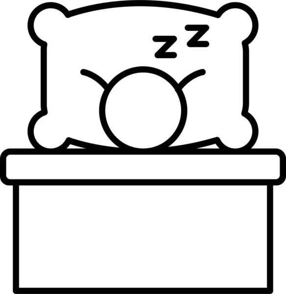 睡眠アイコン セルフケアサインとシンボルのシンプルなイラスト 現代のベクターイラスト — ストックベクタ