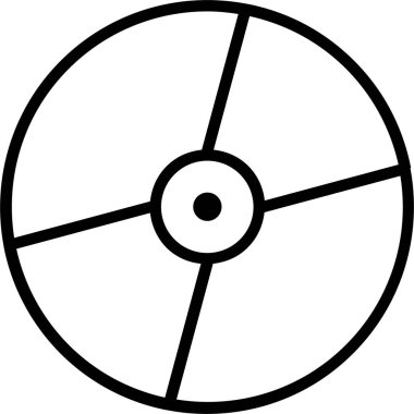 Disk Simgesi. Siberpunk İşareti ve Sembol. Dış iskelet ve Yüksek Teknoloji.