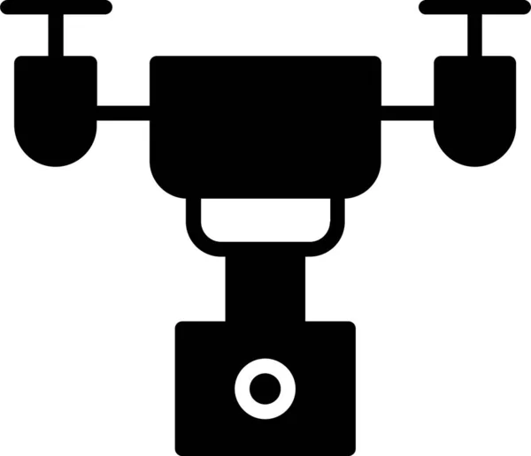 Икона Дронов Символ Знак Киберпанка Экзоскелет Высокие Технологии — стоковый вектор