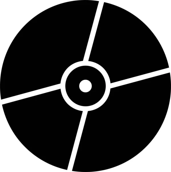 Icona Disco Cyberpunk Segno Simbolo Esoscheletro Alta Tecnologia — Vettoriale Stock